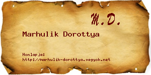 Marhulik Dorottya névjegykártya